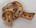 YELLOW GOLD  RUBY PENDANTBROOCH