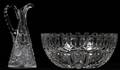AMERICAN BRILLIANT CUT GLASS BOWL  CRUET