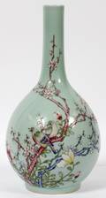 CHINESE CELADON  ENAMEL VASE 20TH C