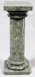 GREEN MARBLE COLUMNAR PEDESTAL