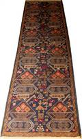 AFGHANI HAND WOVEN WOOL WAR RUNNER C 1980