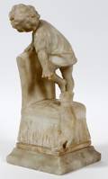 ENRICO BRUNELLESCHI CARVED ALABASTER SCULPTURE