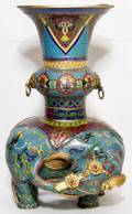 CHINESE CLOISONN ELEPHANT CENSER