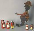 Five African American figural condiment holders