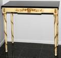 ITALIAN STYLE MARBLE TOP  PAINTED CONSOLE TABLE