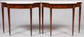 MAHOGANY MARBLE TOP CONSOLE TABLES 20TH C PAIR