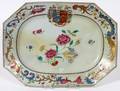 CHINESE EXPORT PORCELAIN ARMORIAL PLATTER 18TH C