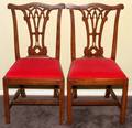 CHIPPENDALE MAHOGANY SIDE CHAIRS C 1760 PAIR