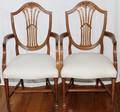 HEPPLEWHITE STYLE ARMCHAIRS PAIR