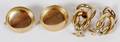18KT  14KT YELLOW GOLD EARCLIPS PAIR