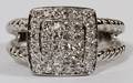 058CT DIAMOND LADYS SQUARE DOMED RING SIZE 7