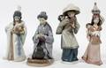 LLADRO PORCELAIN FIGURES OF WOMEN FOUR