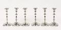 Set of 6 1930s Sterling Candlesticks