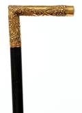 VICTORIAN GOLD FILLED WALKING STICK DATED 1877