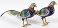 CLOISONN PEACOCKS PAIR