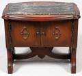MARBLE TOP MAHOGANY SIDE TABLE 20TH C