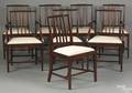 Set of 8 English mahogany dining chairs 19th c