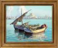 RAFAEL HERIDA ORTEGA OIL ON BOARD GONDOLA SCENE