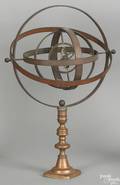 Brass armillary sphere 19th c