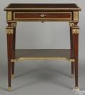 Louis XV style mahogany and bronze dore table ca 1900