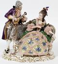 GERMAN PORCELAIN FIGURE PLATEAU