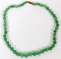 14KT GOLD  JADE BEAD LADIES NECKLACE
