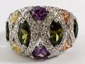 14KT WHITE GOLD  SEMI PRECIOUS STONE RING