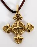 ITALIAN 14KT YELLOW GOLD CROSS PENDANT