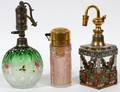 FRENCH CLOISONN AND DECORATED GLASS SCENT BOTTLES