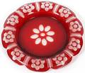 BOHEMIAN RUBY CUTTOCLEAR PLATE LATE 19TH C