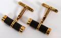 ITALIAN 18KT GOLD  BAMBOO GENTLEMANS CUFFLINKS