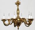 MODERN METAL 6 ARM METAL CHANDELIER