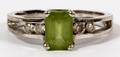 14KT WHITE GOLD  PERIDOT RING SIZE 65