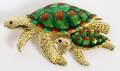 KABANA 18KT GOLD  ENAMEL SEA TURTLES PENDANT