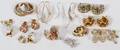 10KT WHITE AND YELLOW GOLD EARRINGS 13 PAIRS