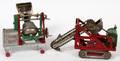 CAST IRON TOY DITCHER AND CEMENT MIXER MID 20TH C
