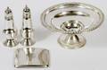 STERLING SALT AND PEPPER SHAKERS COMPOTE  CASE