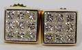 180CT DIAMOND  18KT GOLD LADYS EARRINGS PAIR SQ