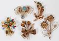 CORO CRAFT STERLING BROOCH COLLECTION FIVE PIECES
