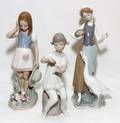 LLADRO PORCELAIN FIGURES THREE