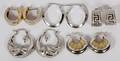 14KT WHITE GOLD EARRINGS 5 PAIRS