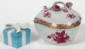 HEREND PORCELAIN COVERED DISH  TIFFANY BOX