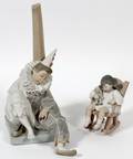 LLADRO BISQUE FIGURES TWO H 4  11