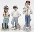 LLADRO PORCELAIN FIGURES OF BOYS THREE