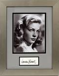 LAUREN BACALL AUTOGRAPH AND BLACK AND WHITE PHOTO