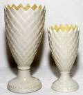 BELLEEK PORCELAIN VASES TWO