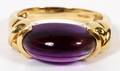 14KT YELLOW GOLD  CABOCHONS AMETHYST RING