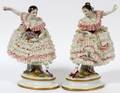VOLKSTEDT PORCELAIN FIGURES OF DANCERS TWO