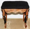 ITALIAN CARVED WALNUT  CANE BENCH