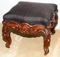 FRENCH STYLE CARVED ROSEWOOD FOOTSTOOL SQUARE